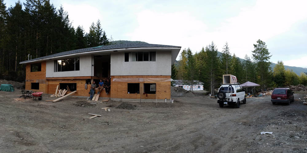 House with Workshop in the distance
